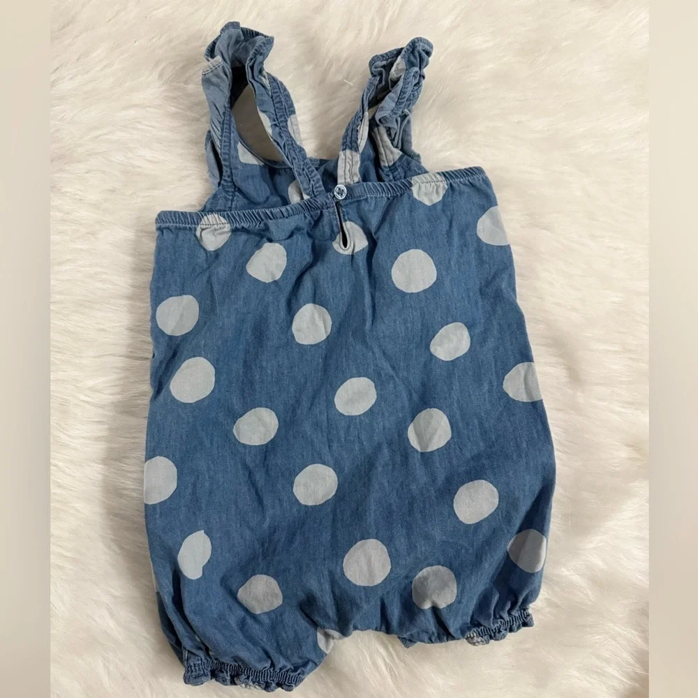 Baby Blue Polka Dot Romper